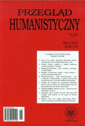Przegląd Humanistyczny 6/2013 - <br />
