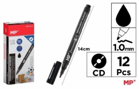 Marker do płyt CD 1.0mm czarny (12szt)