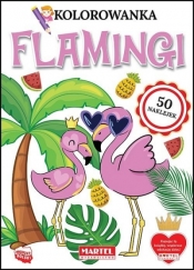 Kolorowanka z naklejkami Flamingi