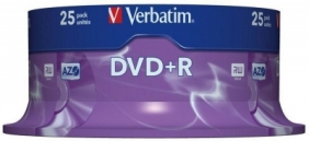 Płyta Verbatim DVD+R 4,7 GB x16 cake box 25 szt.