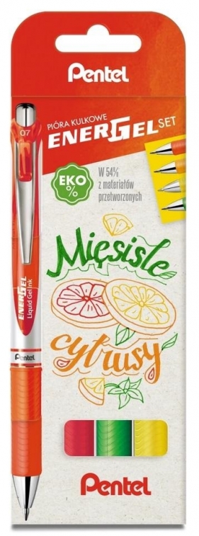 Pentel, Pióro kulkowe EnerGel 0.7 mm - 4 kolory