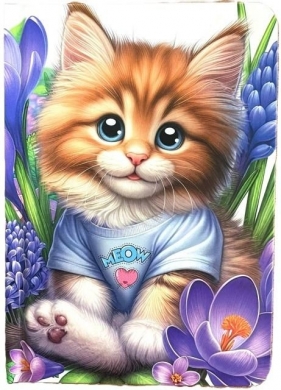 Notatnik ozdobny A6/64K gładki TW Kotek