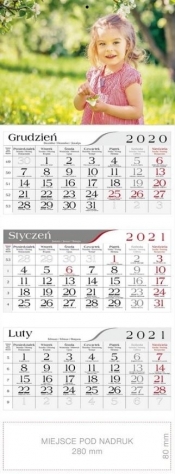 Kalendarz 2021 Trójdzielny Dziewczynka CRUX