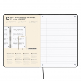 Notatnik Oxford Signature A5/80K, linia - czarny