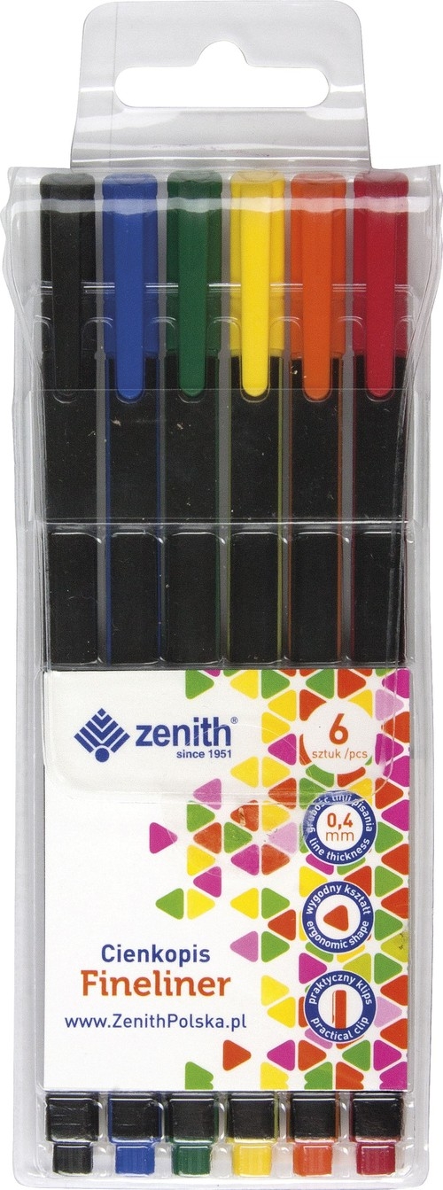 Cienkopis Zenith 6 kolorów