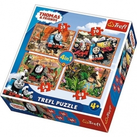 Puzzle 4w1 Tomek i przyjaciele Podróże po świecie (34300)