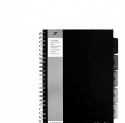 Kołozeszyt Pukka Pads Project Book z serii black A4/250 czarny