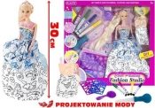 Lalka Fashion z długimi włosami Projektowanie mody - <br />