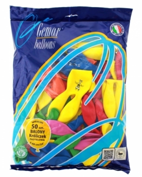 Balon kształty Godan króliczek mix 50 szt (bronisze 40310/F)