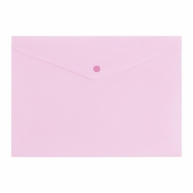 Teczka A4 zamykane na zatrzak pastel różowy