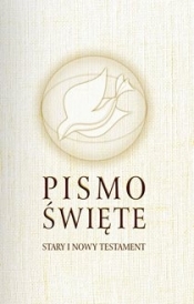 Pismo Święte Stary i Nowy Testament B5 - oprawa beżowa z białą obwolutą