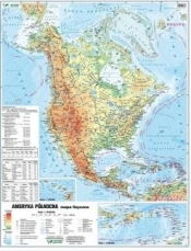 Ameryka PN 1:18 000 000 mapa pol.i fiz. ścienna - Opracowanie zbiorowe