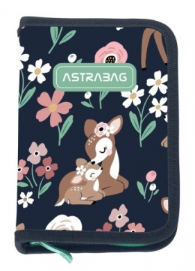 Astrabag, Piórnik pojedynczy dwuklapkowy bez wyposażenia - Baby deer (AC1)