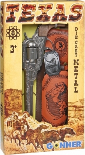 Rewolwer kowbojski metalowy z kabura Gonher (155150/0)