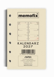 Wkład kalendarzowy 2027 Memofix A6 SK/TDW
