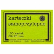 Karteczki samoprzylepne Fluo 50x75mm 100K zielone