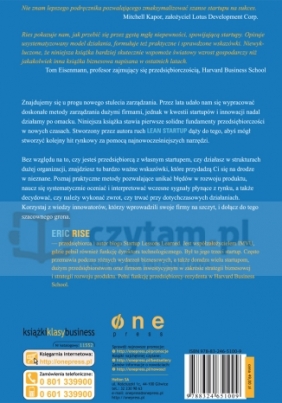 Metoda Lean Startup Wykorzystaj innowacyjne narzędzia i stwórz firmę, która zdobędzie rynek - Ries Eric