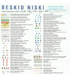 Beskid Niski, 1:50 000 - mapa turystyczna (1564-2020)