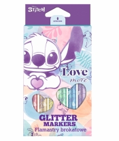 Coolpack, Flamastry brokatowe Disney Fashion - Stitch pastel, 6 kol. (92009PTR)