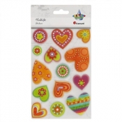 Naklejka foliowe 3D - serca (389893)
