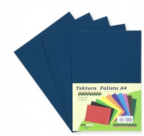 Tektura A4 falista ciemnoniebieska 5szt