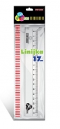Linijka 17cm transparentna