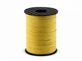 Wstążka Partydeco plastikowa złoty 5 mm 225 m (PRM5-019)