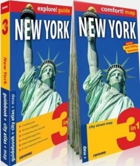 New York 3in1:guidebook + city atlas + map - Opracowanie zbiorowe