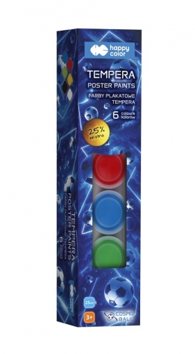 Farby plakatowe 6 kolorów x 25ml - Cosmo Ball