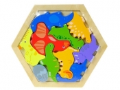 Układanka drewniana puzzle dinozaury