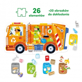 Czuczu, Moto puzzle: Śmieciarka, 26 el.