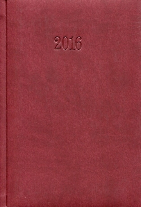 Kalendarz 2016 Książkowy dzienny A5 bordo mat - <br />