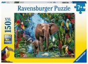 Ravensburger, Puzzle XXL 150: Słonie w dżungli (12901)