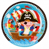 Talerzyki 23 cm Pirat, 8 sztuk (9902120)