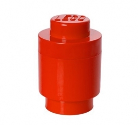 Lego, okrągły pojemnik klocek Brick 1 - Czerwony (40301730)