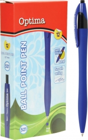 Długopis OPTIMA Soft Touch 521 niebieski 12 sztuk