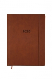 Kalendarz 2020 KK-A4TL książkowy A4 tygodniowy Lux jasnobrązowy