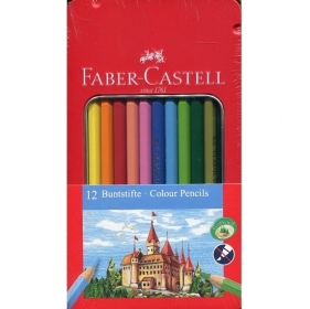 Kredki ołówkowe Zamek, metalowe opakowanie, 12 kolorów (115801)