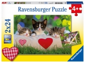 Ravensburger, Puzzle 2w1: Śpiące kocięta (7801)