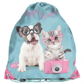 Worek na buty Studio Pets błękitno-różowy Happy Friends (PTK-712)