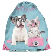 Worek na buty Studio Pets błękitno-różowy Happy Friends (PTK-712)