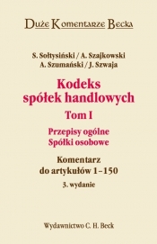 Kodeks spółek handlowych Tom 1