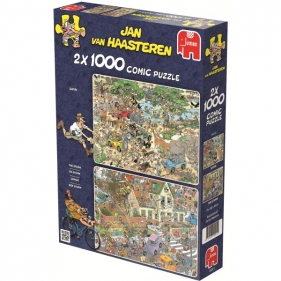 Puzzle 2x1000: Jan van Haasteren - 2w1 Safari i Burza (19001)