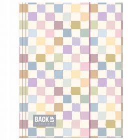 Teczka z gumką A4 Backup 8 A 01 - Pastelowa Kratka