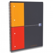 Kołonotatnik Oxford Activebook A4+/80k, kratka - grafitowy (357001401)