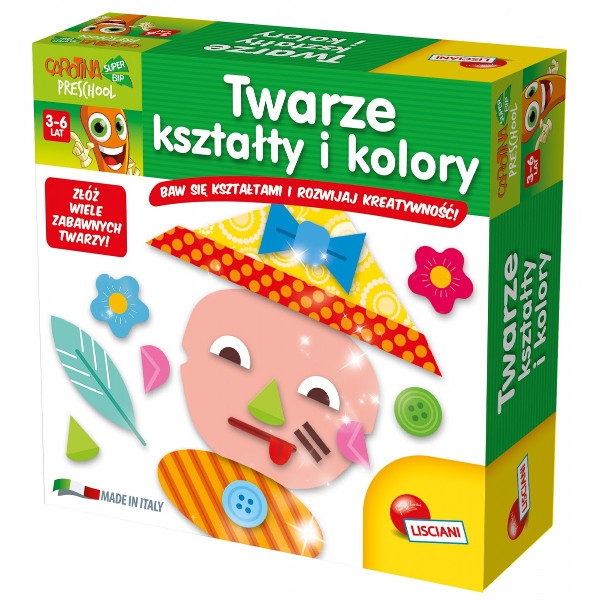 Carotina Twarze: kształty i kolory - Gra edukacyjna (P55012)