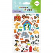 Naklejki 3D Soft Puffy - Dog World, 110x205mm