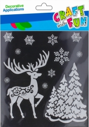 Ozdoba naklejki na szybę renifer