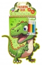 Kolorowanka w kształcie zwierząt. Dinozaur