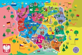 Puzzle edukacyjne Mapa Polski 44 elementy (15501)